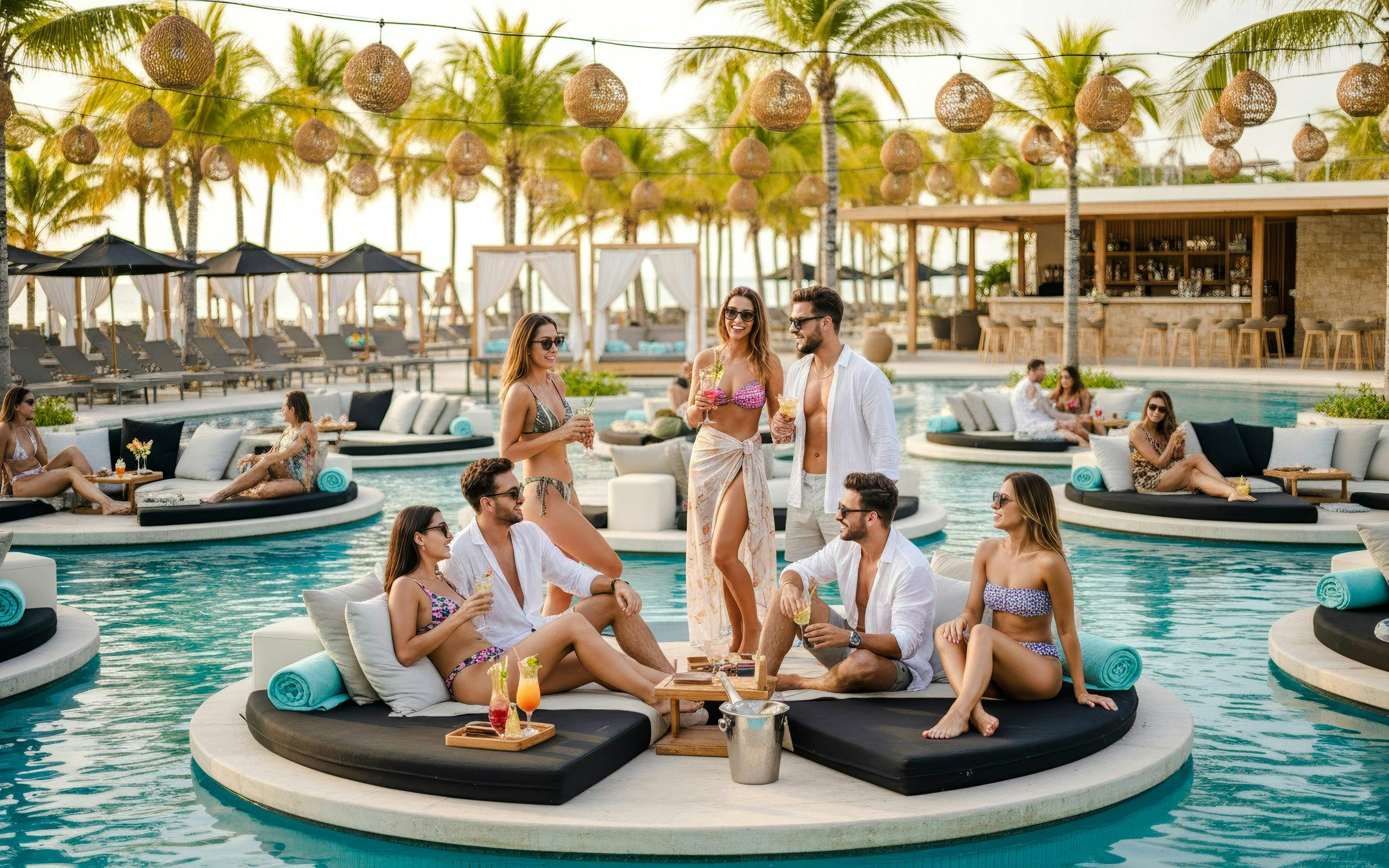 FINNS Beach Party Lagoon Zone: Party Lagoon Island Bed (up to 8 pax) Image 3
