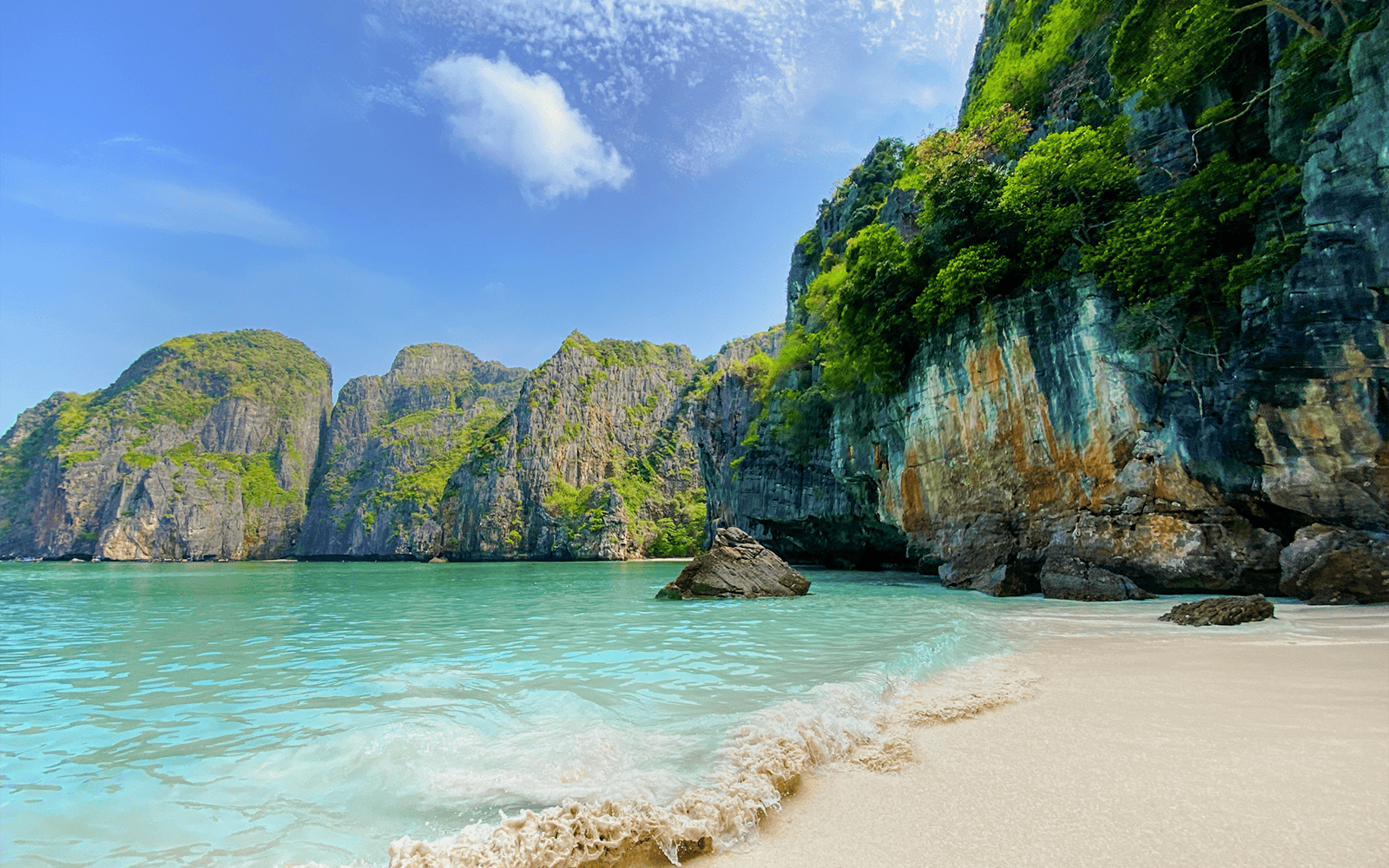 From Krabi: Phi Phi Island & 4 Islands Sunset with Bioluminescent Plankton Tour by Speedboat with Lunch, BBQ Dinner & Transfers Image 2