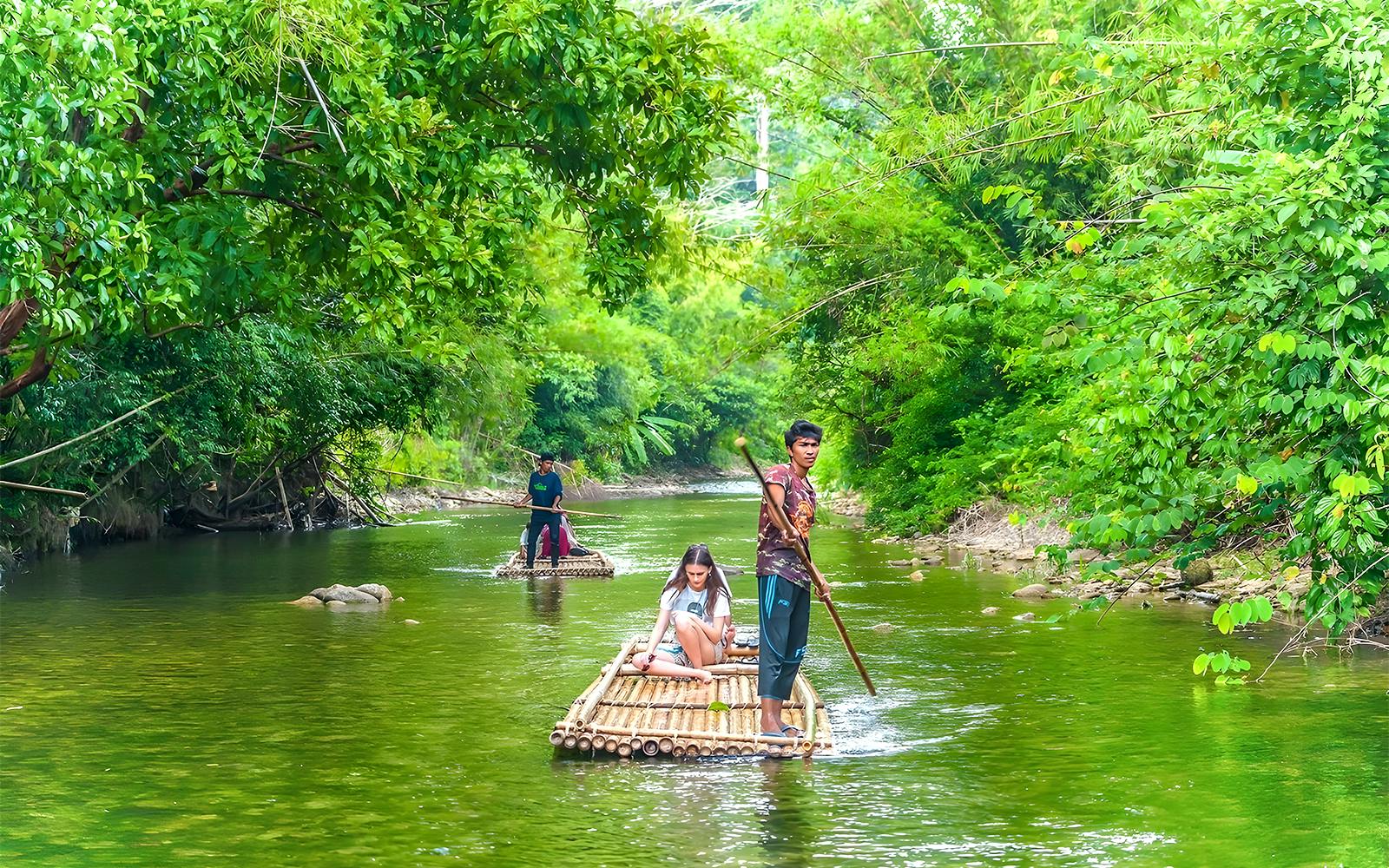 From Phuket: Bamboo Rafting, ATV Ride with Elephant Trekking & Bathing Experience Image 1