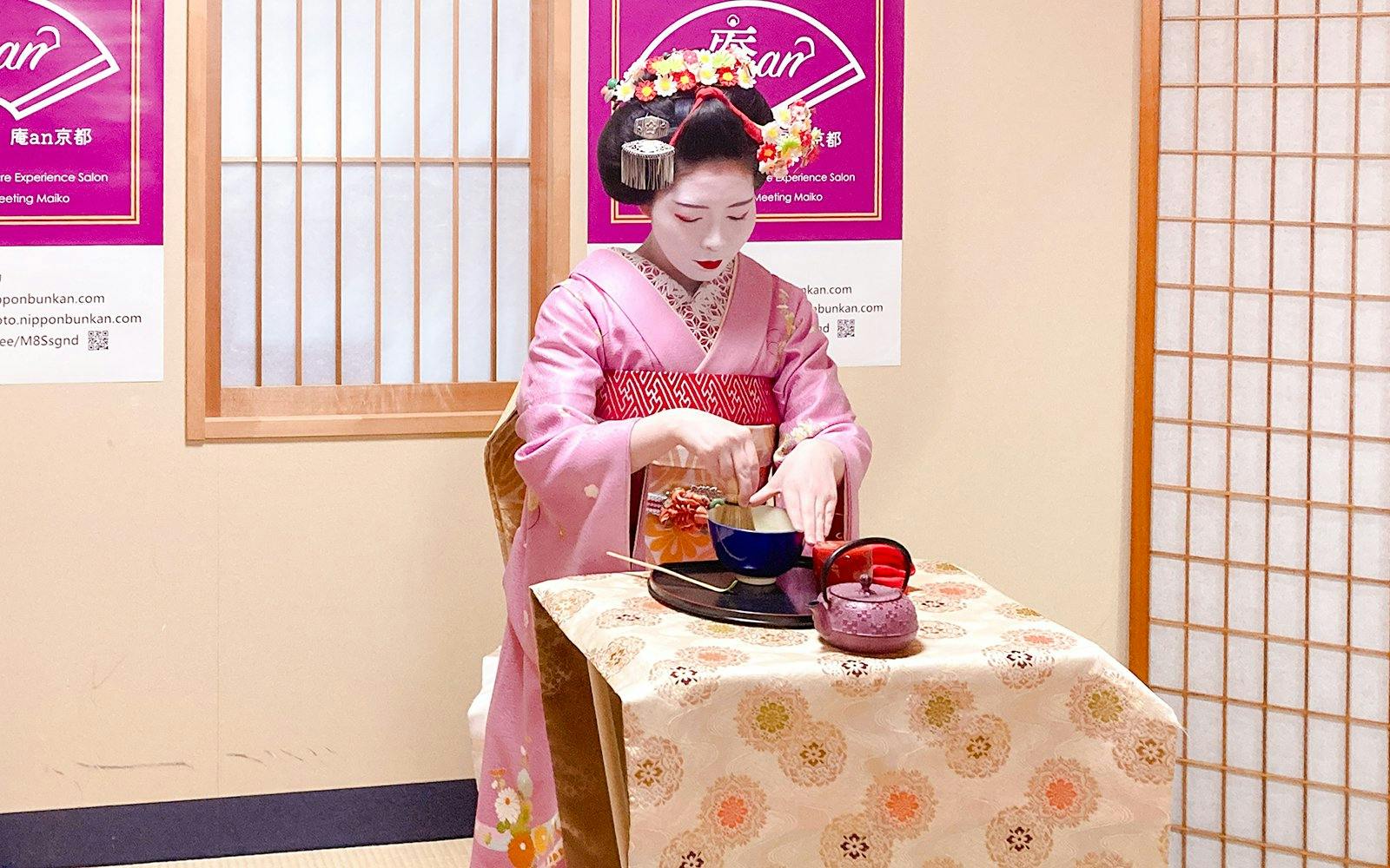 Kyoto: Hands-On Matcha Tea Ceremony with a Real Maiko Image 1
