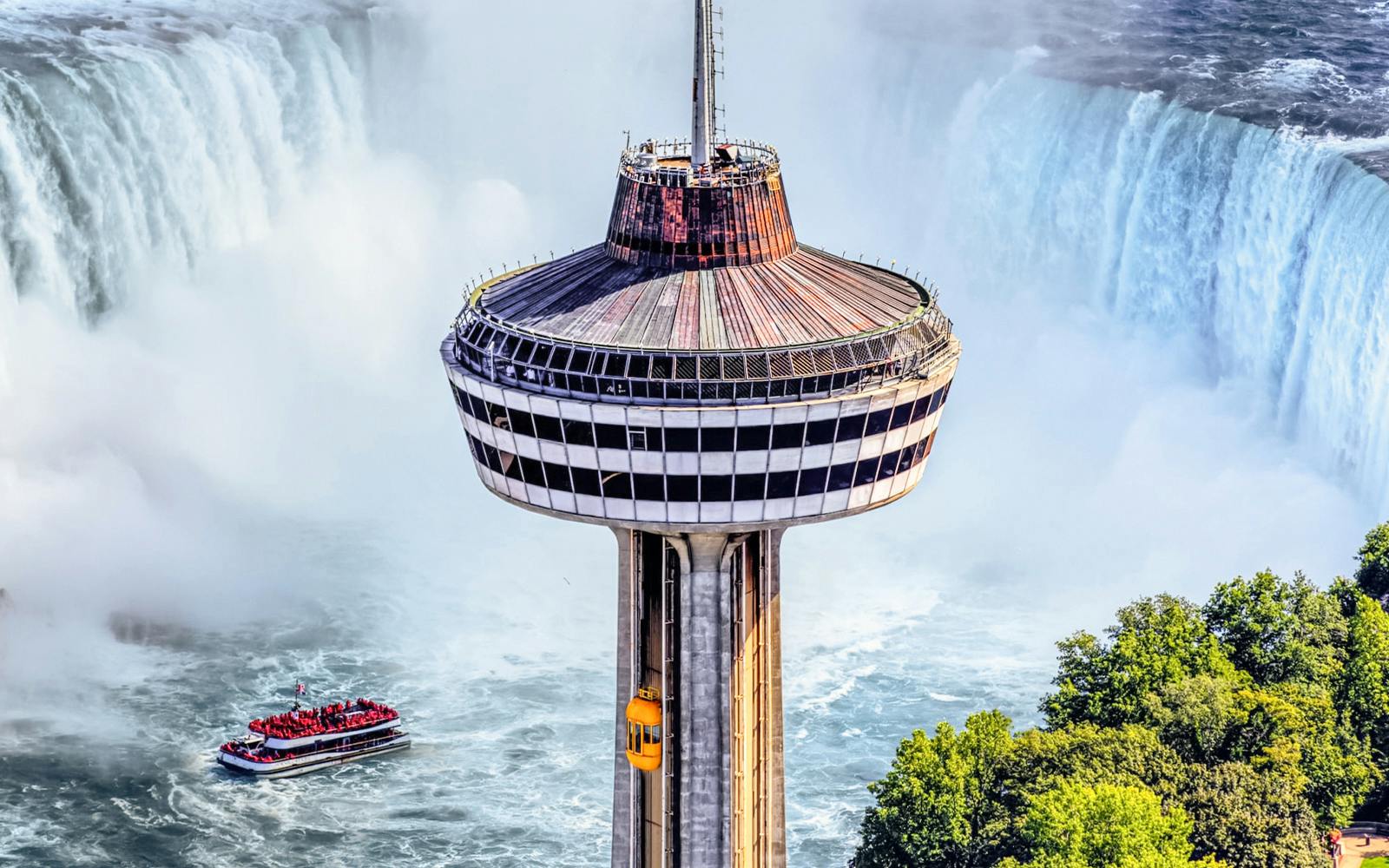 Niagara Falls Canada: Guided Tour with Hornblower Cruise, Journey Behind the Falls & Skylon Tower
 Image 3