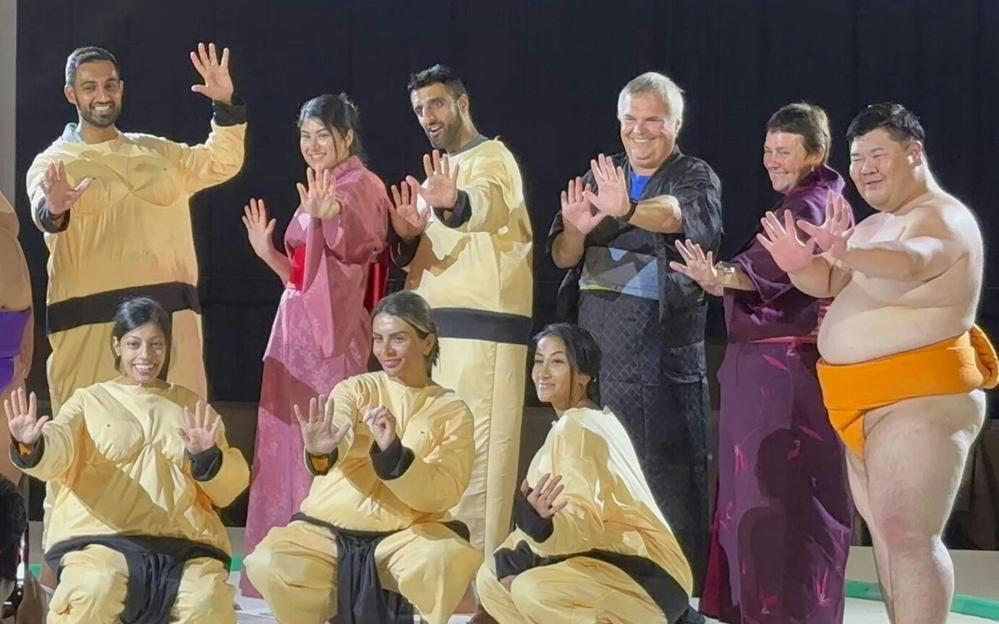 Osaka: Sumo Practice Show at Ochiizumibeya with Chanko-Nabe Hot Pot and Photo Image 11