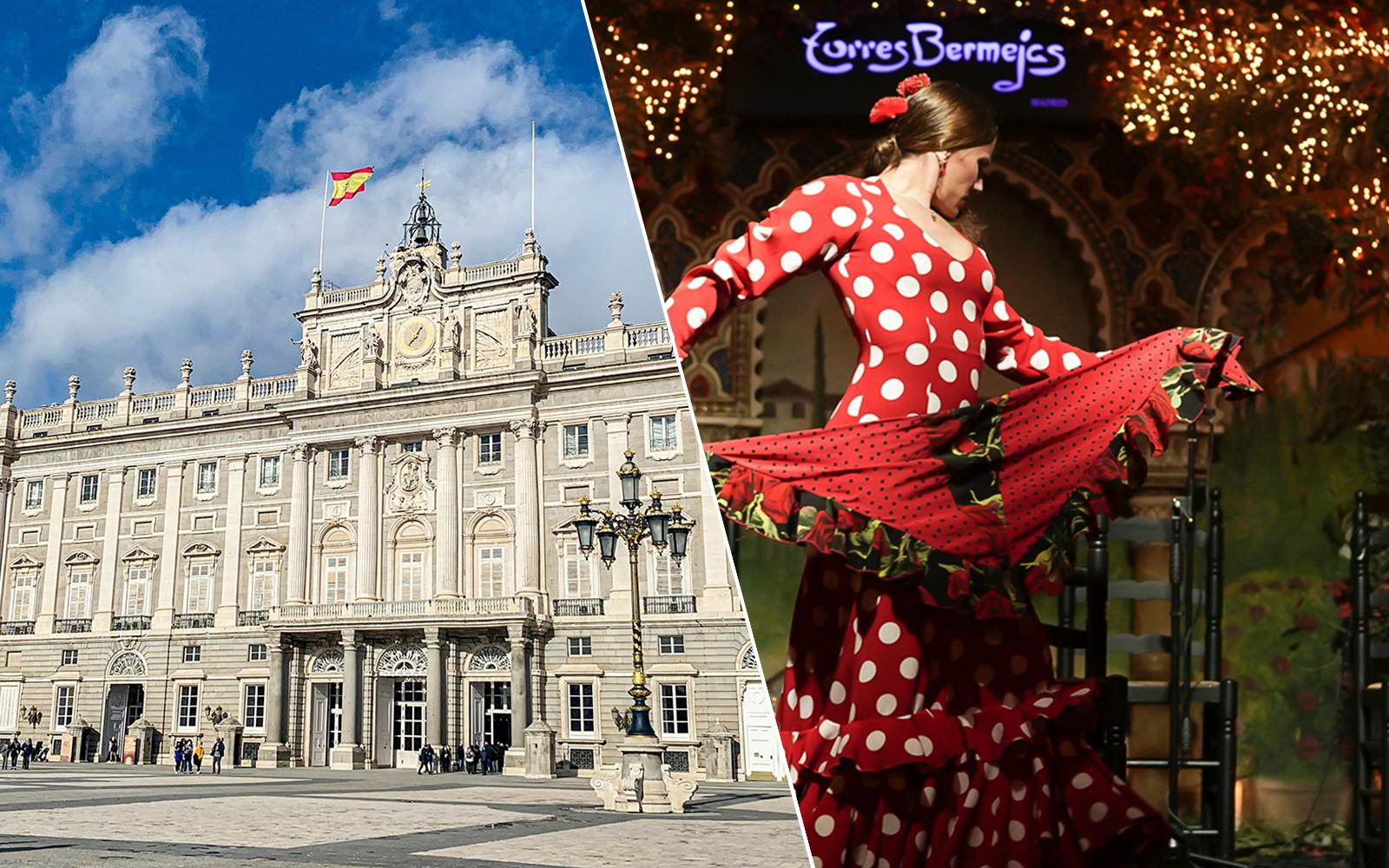 Royal Madrid Palace Guided Tour with Tapas & Flamenco Show Image 1