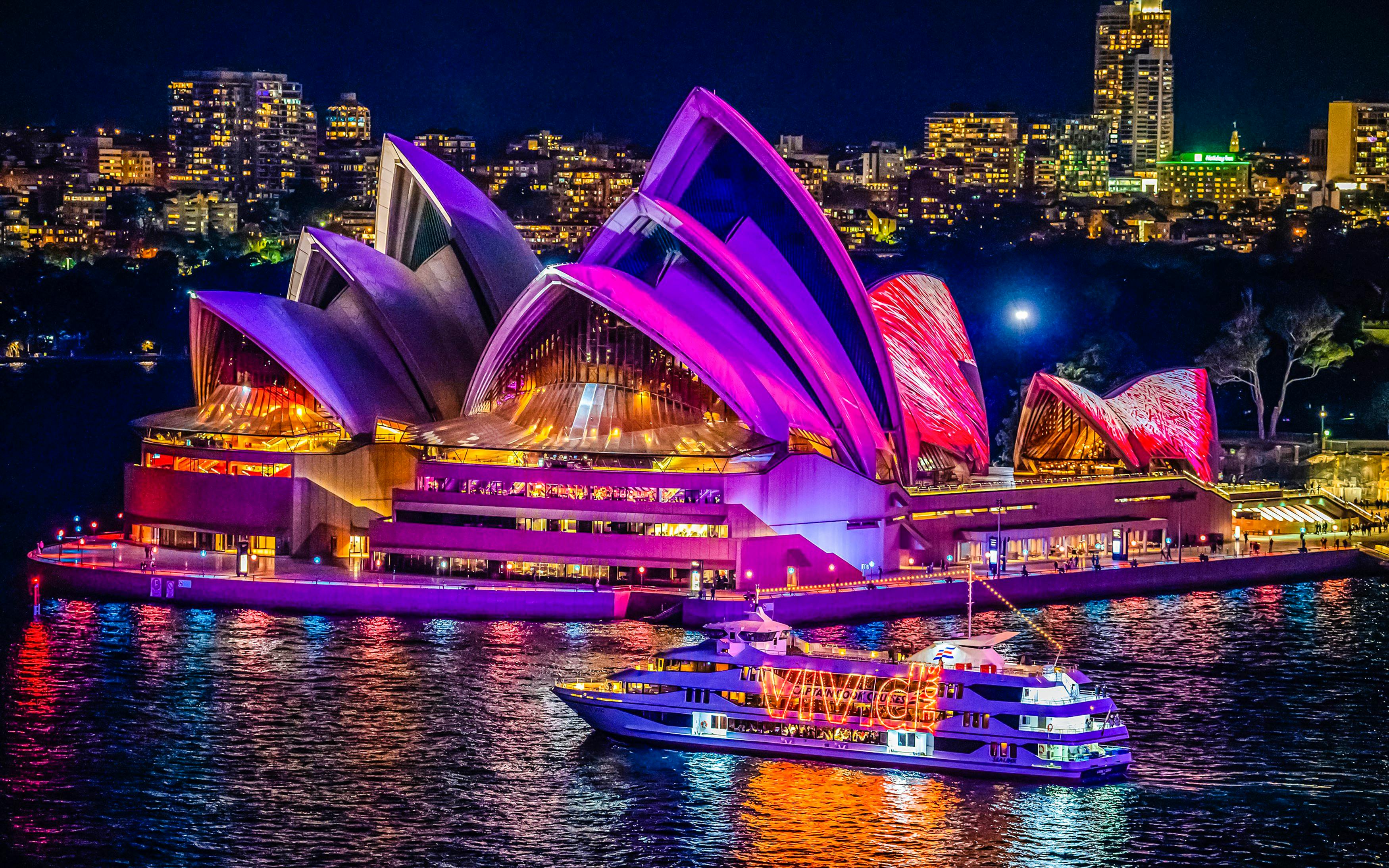 Vivid Sydney 6-Course Gold Penfold's Dinner Cruise with Live Music & Wine Image 1