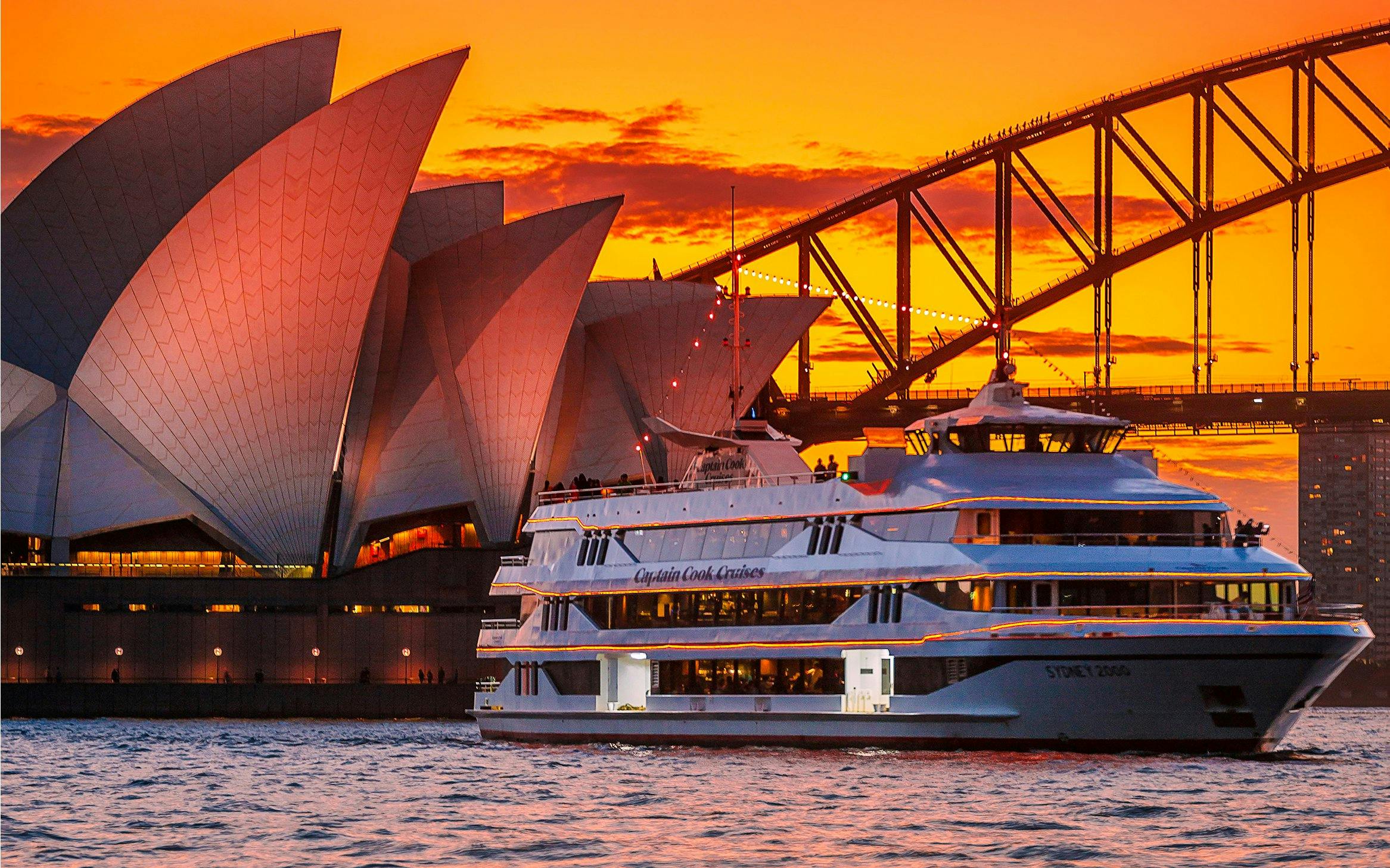 Vivid Sydney 6-Course Gold Penfold's Dinner Cruise with Live Music & Wine Image 4