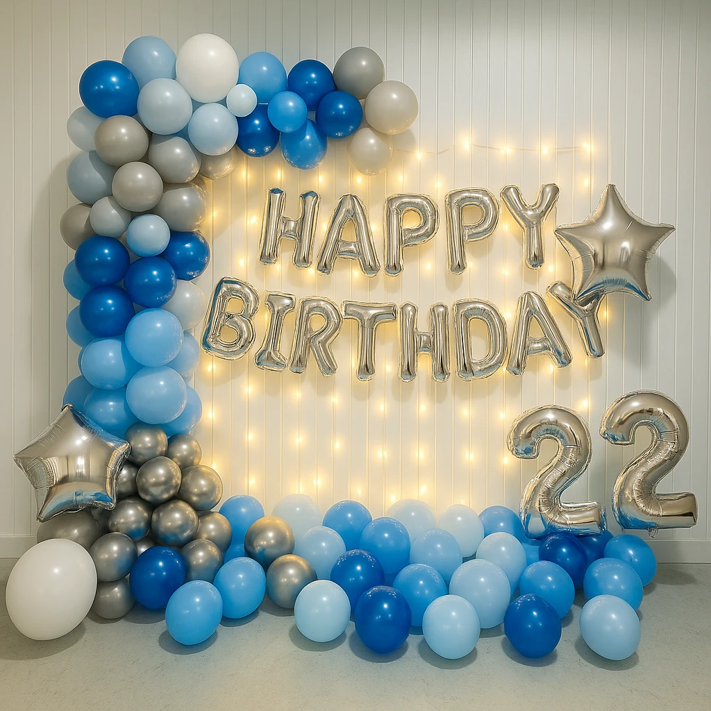 Teal Happy Birthday Decor image