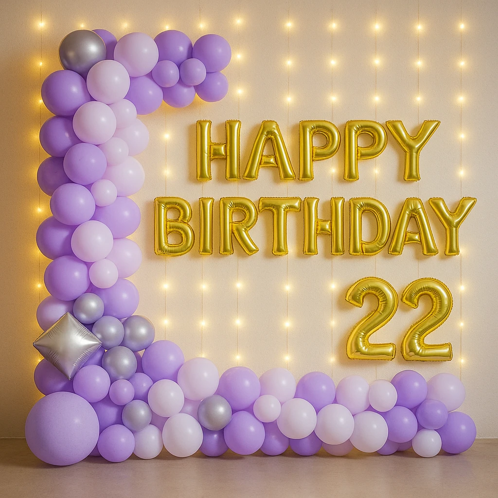 Lavender Theme Birthday Decor image