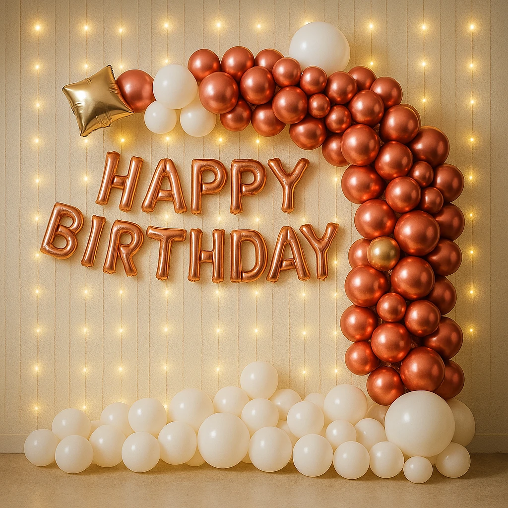 Red Brown Birthday Theme image