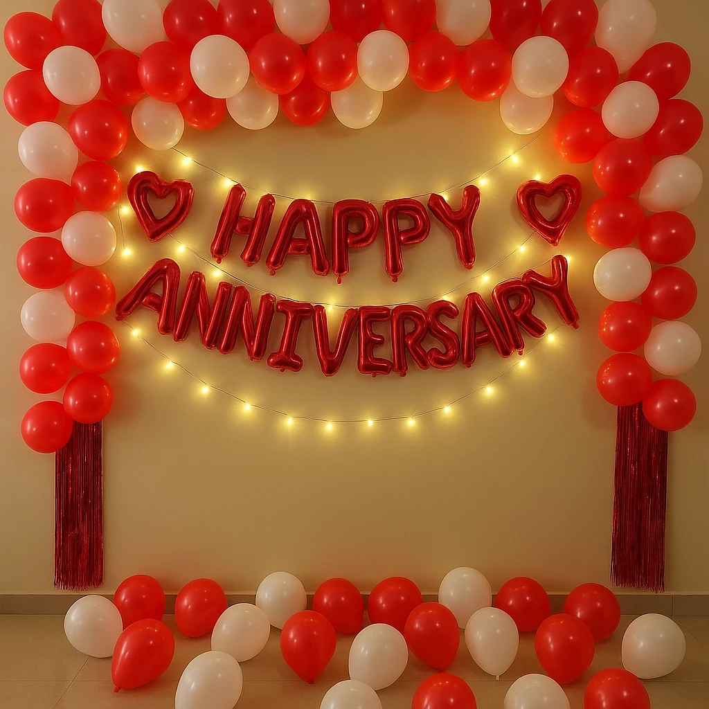 Romantic Red Anniversary Decor image