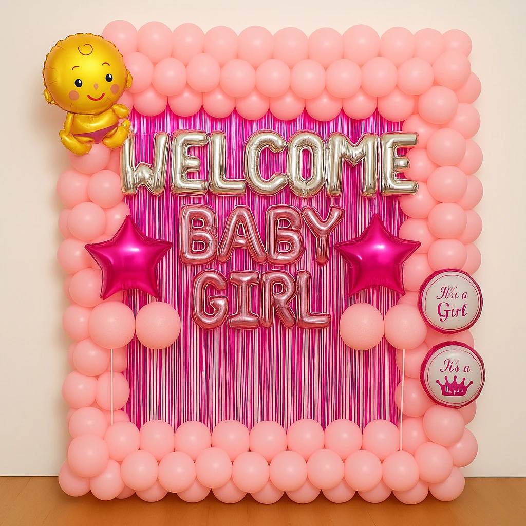 Cute Welcome Baby Girl Theme Decor image