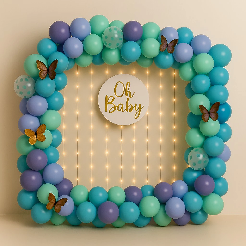 Green Baby Shower Decor image