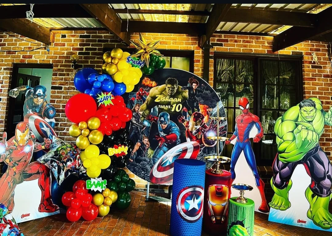 Avengers Ultimate Marvel Birthday Party Setup