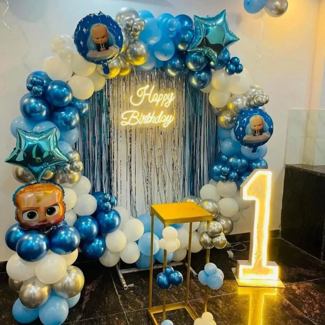 Boss Baby Business Party Birthday Balloon Decor