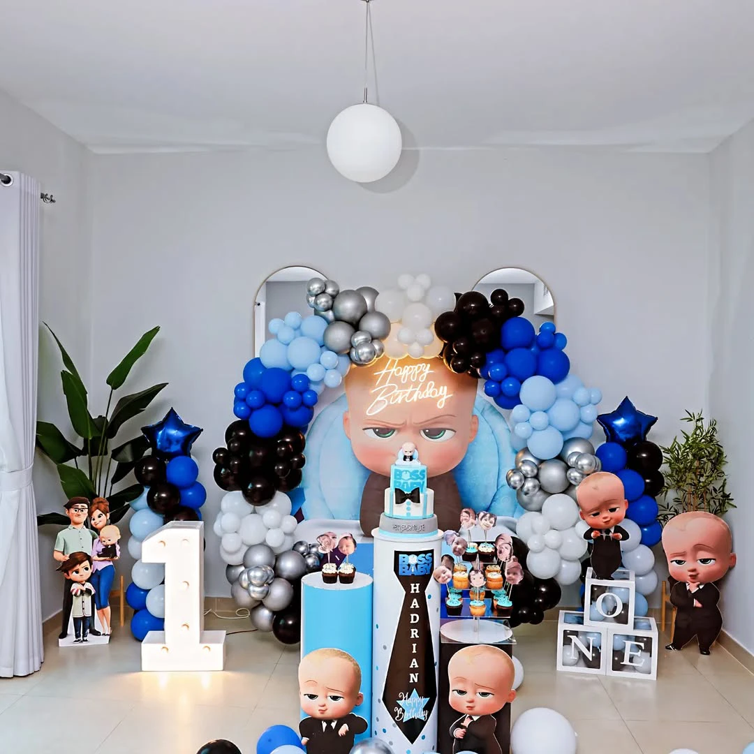 Boss Baby Royal Blue Birthday Balloon Theme