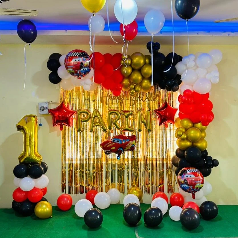 Cars Mini Ride-On Birthday Balloon Theme