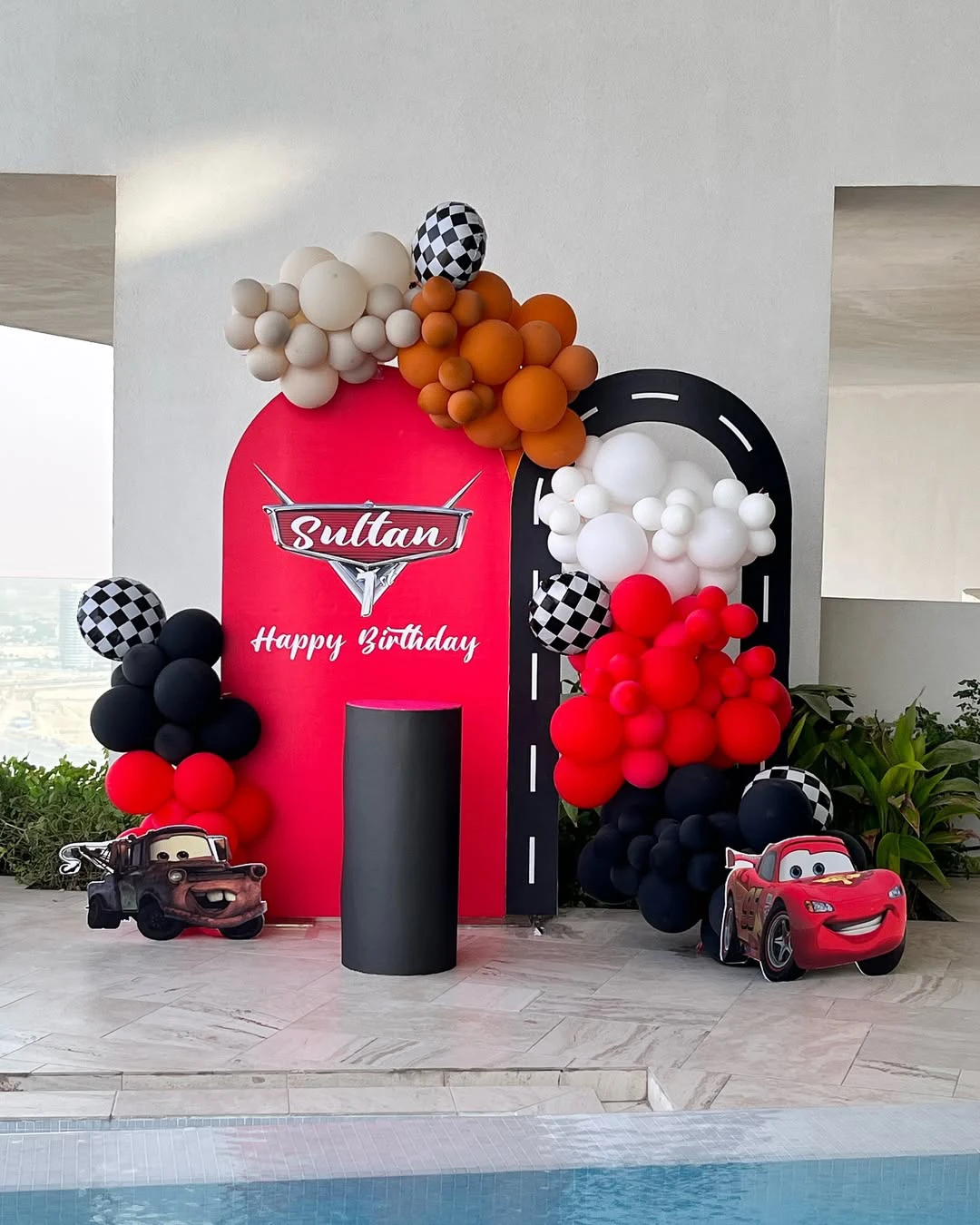 Cars Speed Racer Birthday Balloon Decoration