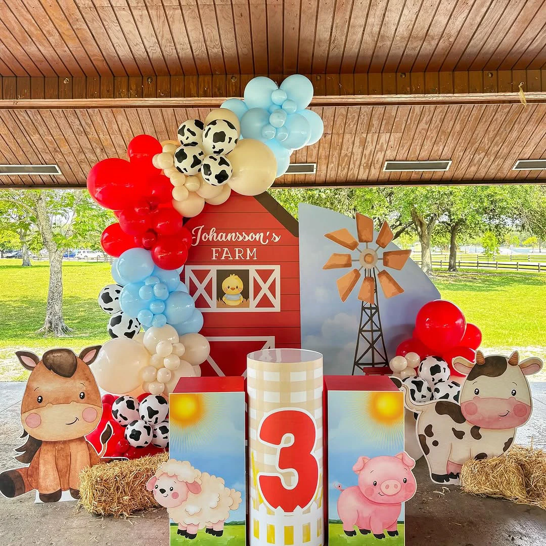 Farm Animals Birthday Balloon Decoration Setup
