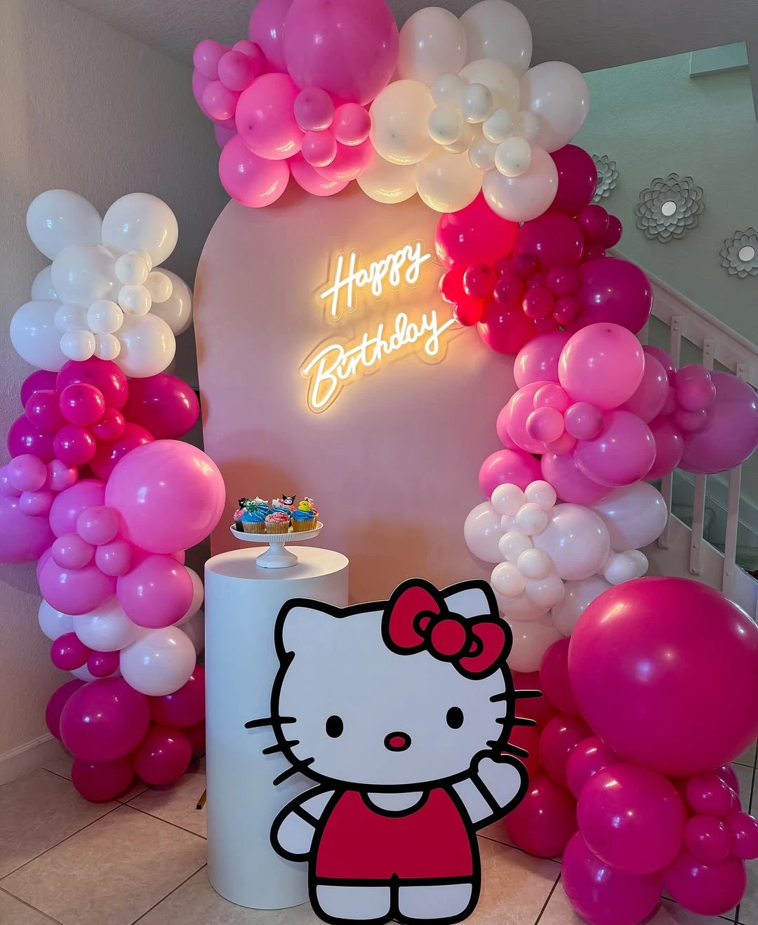 Hello Kitty Cute Pink Birthday Balloon Setup