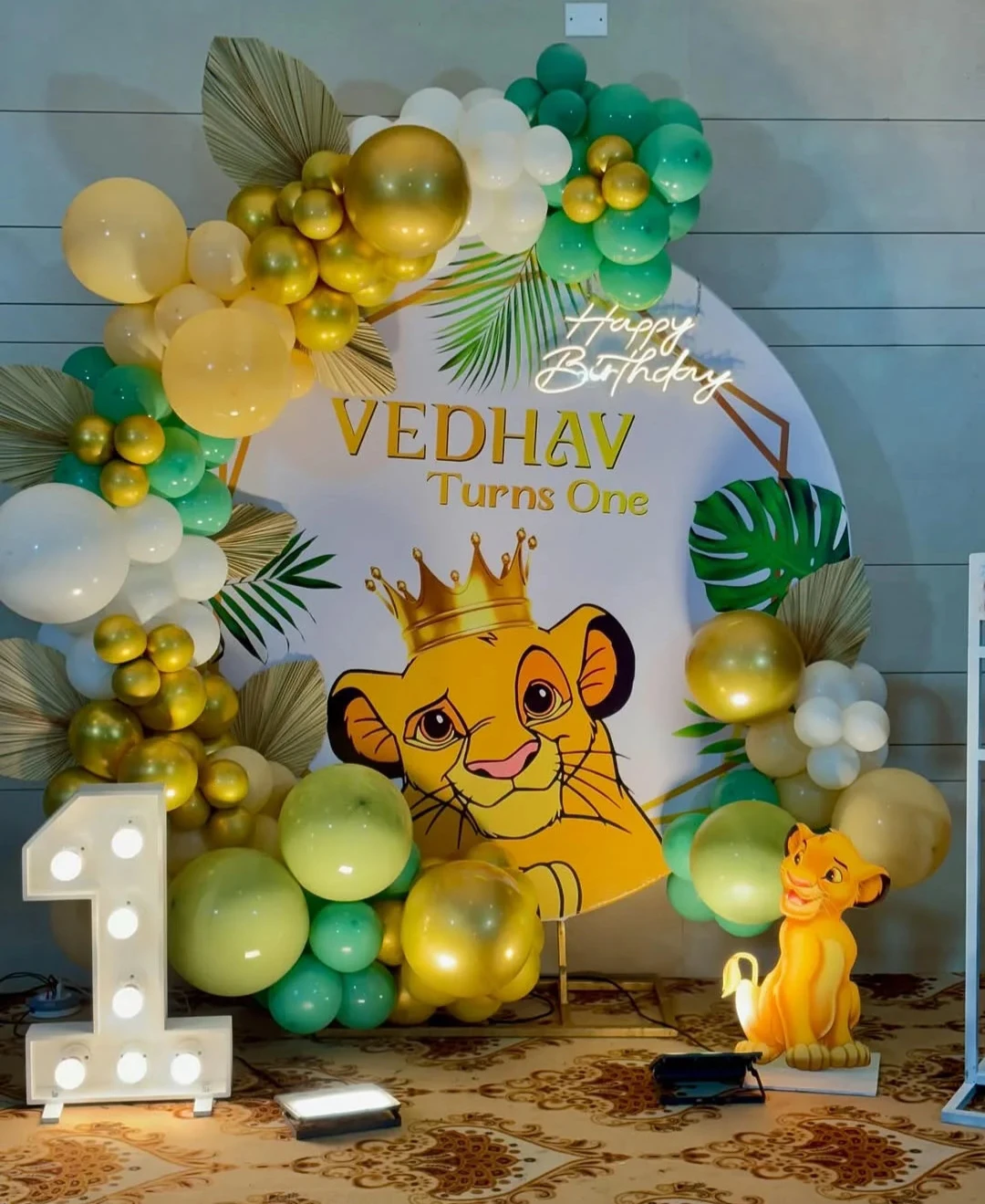 Lion King Mini Jungle Theme Birthday Setup