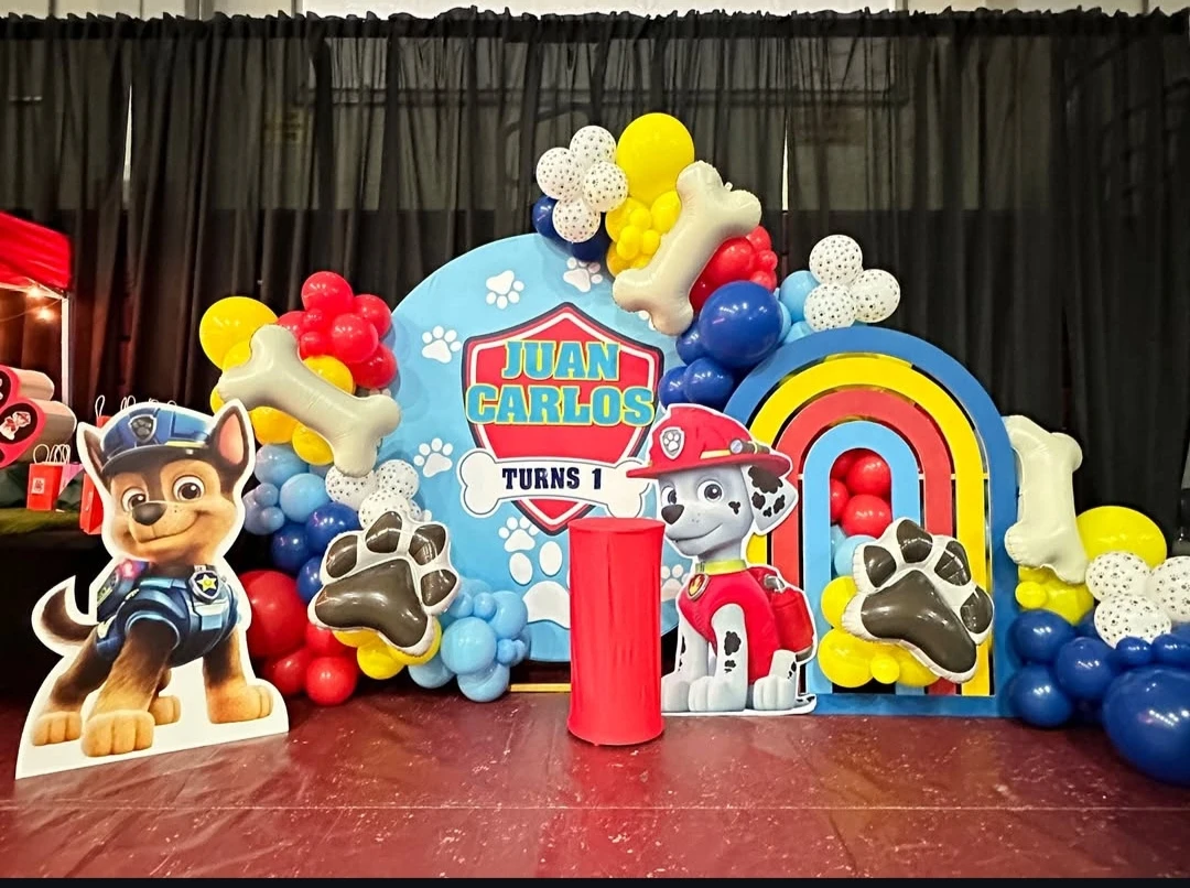 Paw Patrol Ultimate Rescue Birthday Balloon Setup