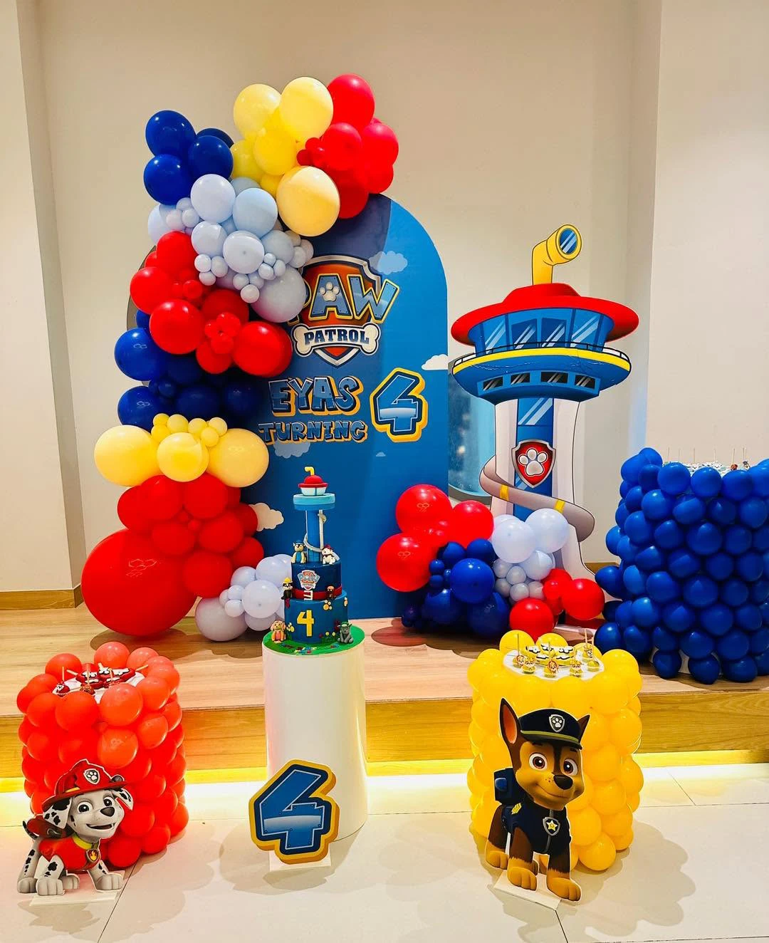 Paw Patrol Balloon Birthday Celebration Setup