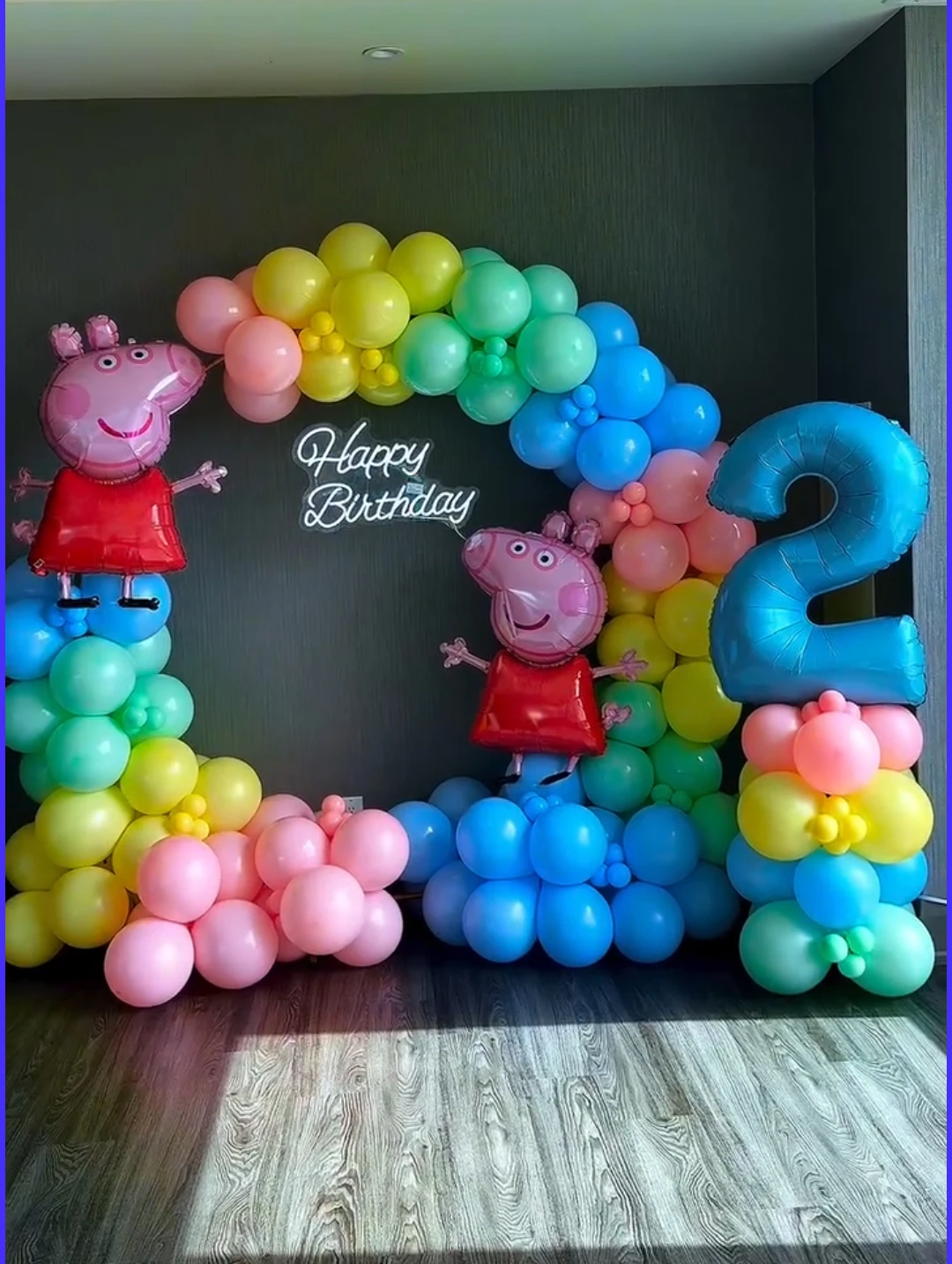 Peppa Pig Birthday Picnic Balloon Decoration