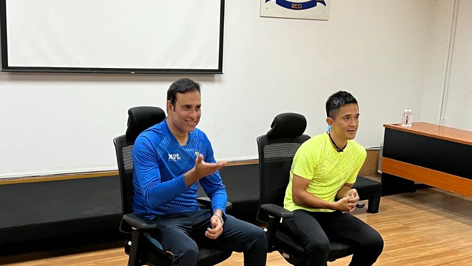 On BCCI's invite, national football captain Sunil Chhetri interacts with North East cricketers