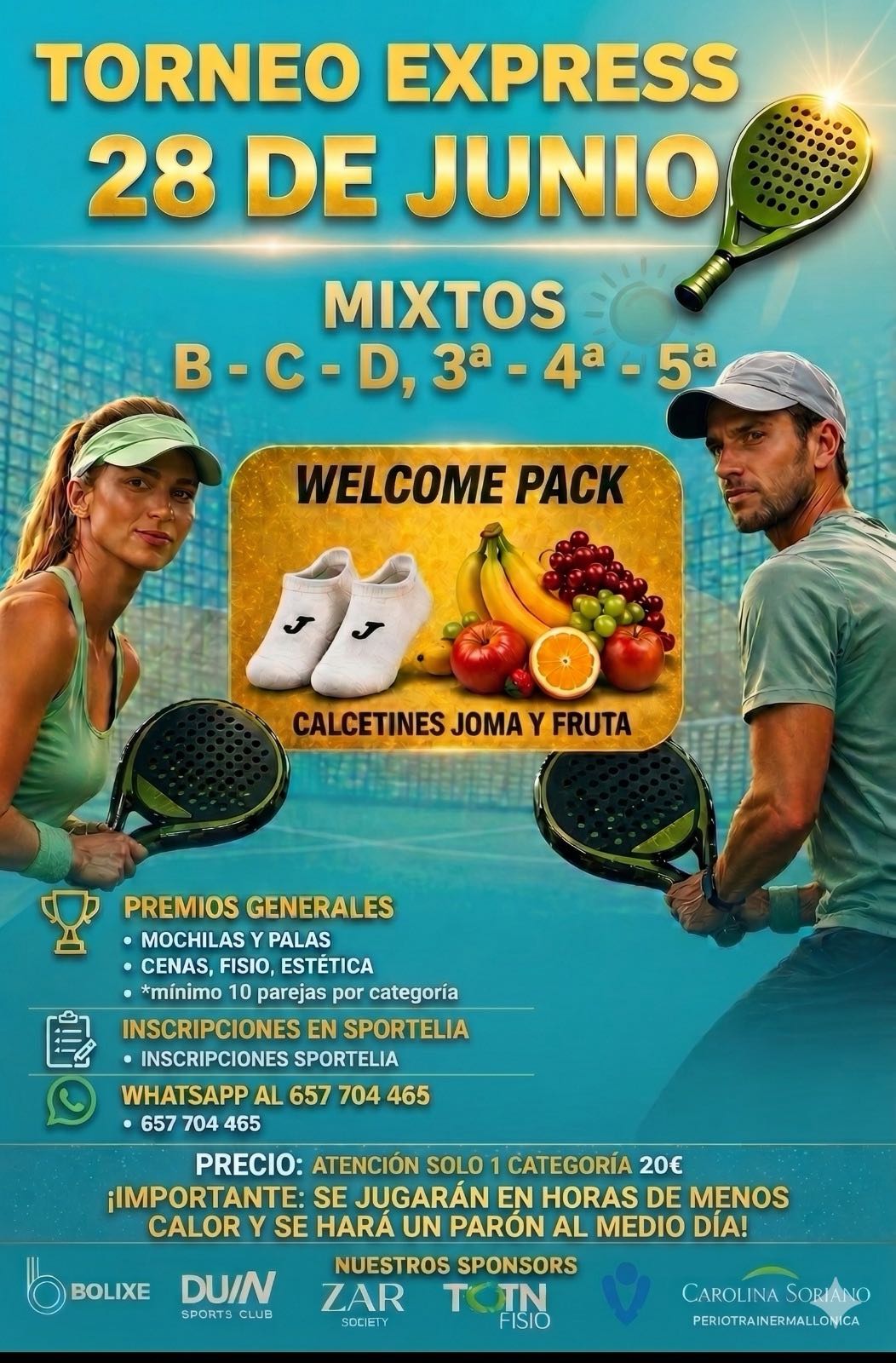 Cartel de TORNEO EXPRESS JUNIO PADEL PORTITXOL