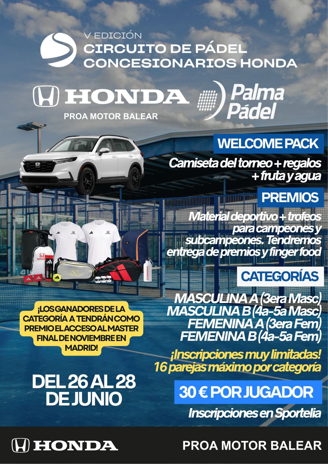 Cartel de V Edición Circuito Concesionarios Honda
