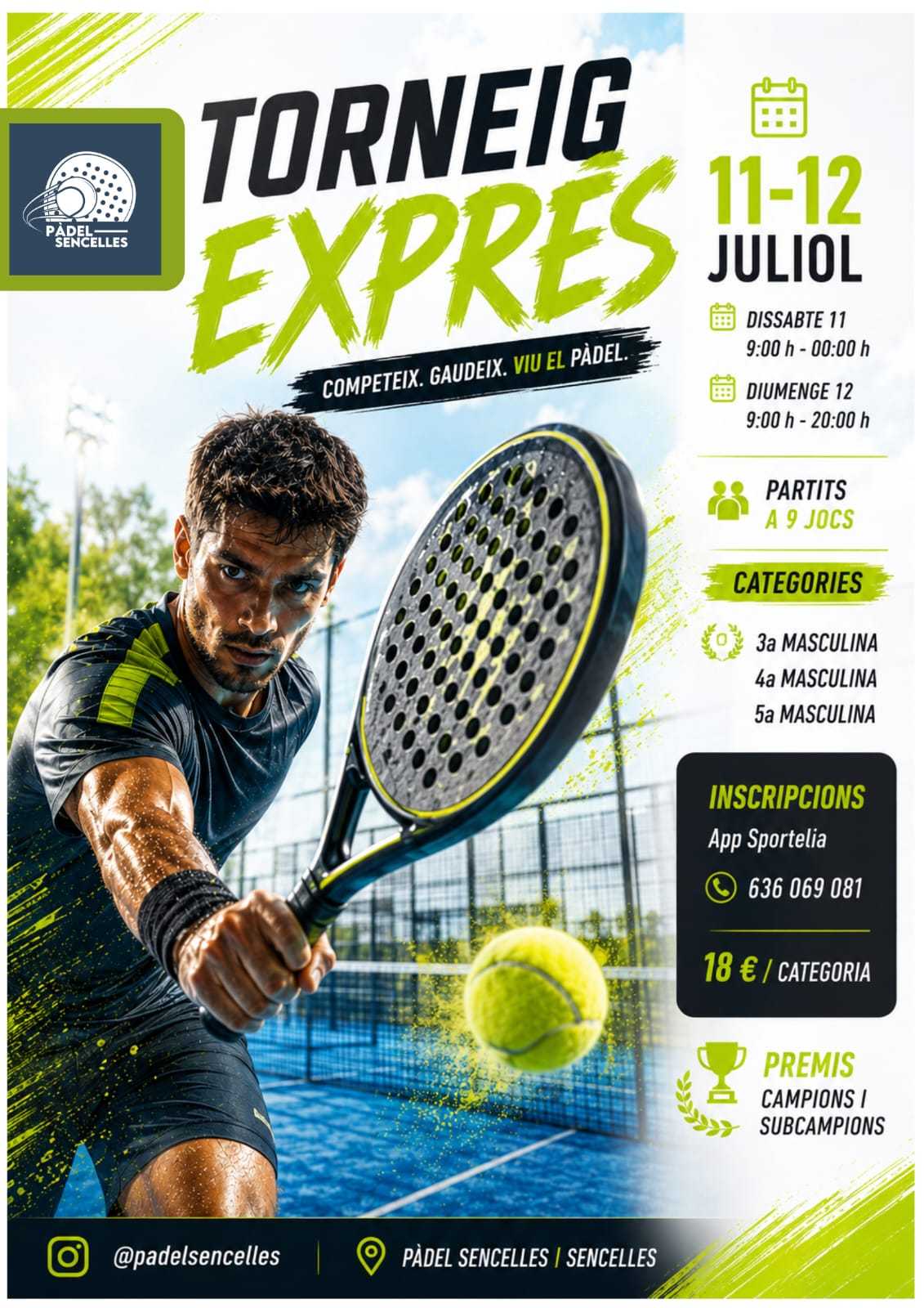 Cartel de TORNEIG EXPRES PADEL SENCELLES