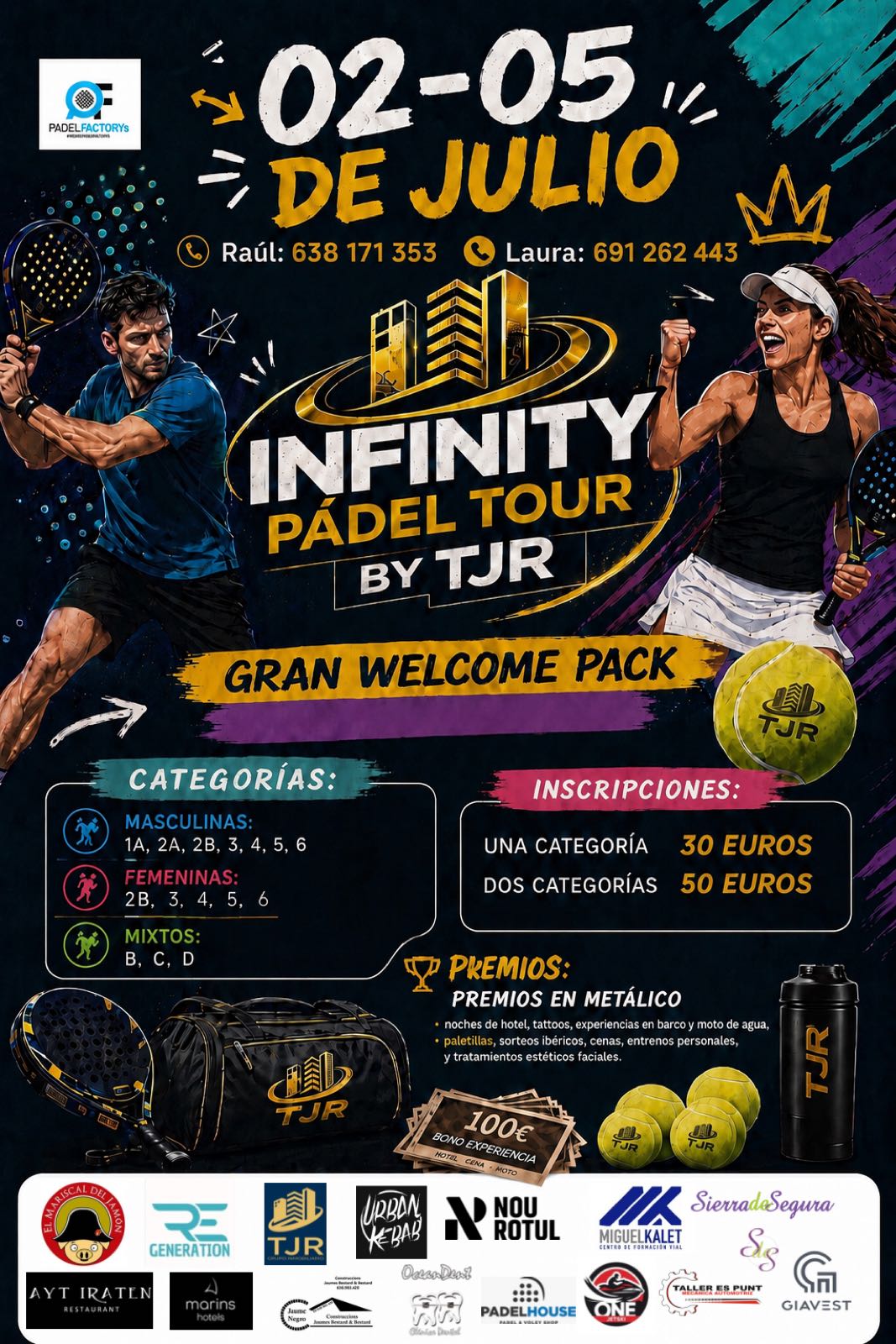 Cartel de 6 PRUEBA INFINITYPADELTOURBYTJR