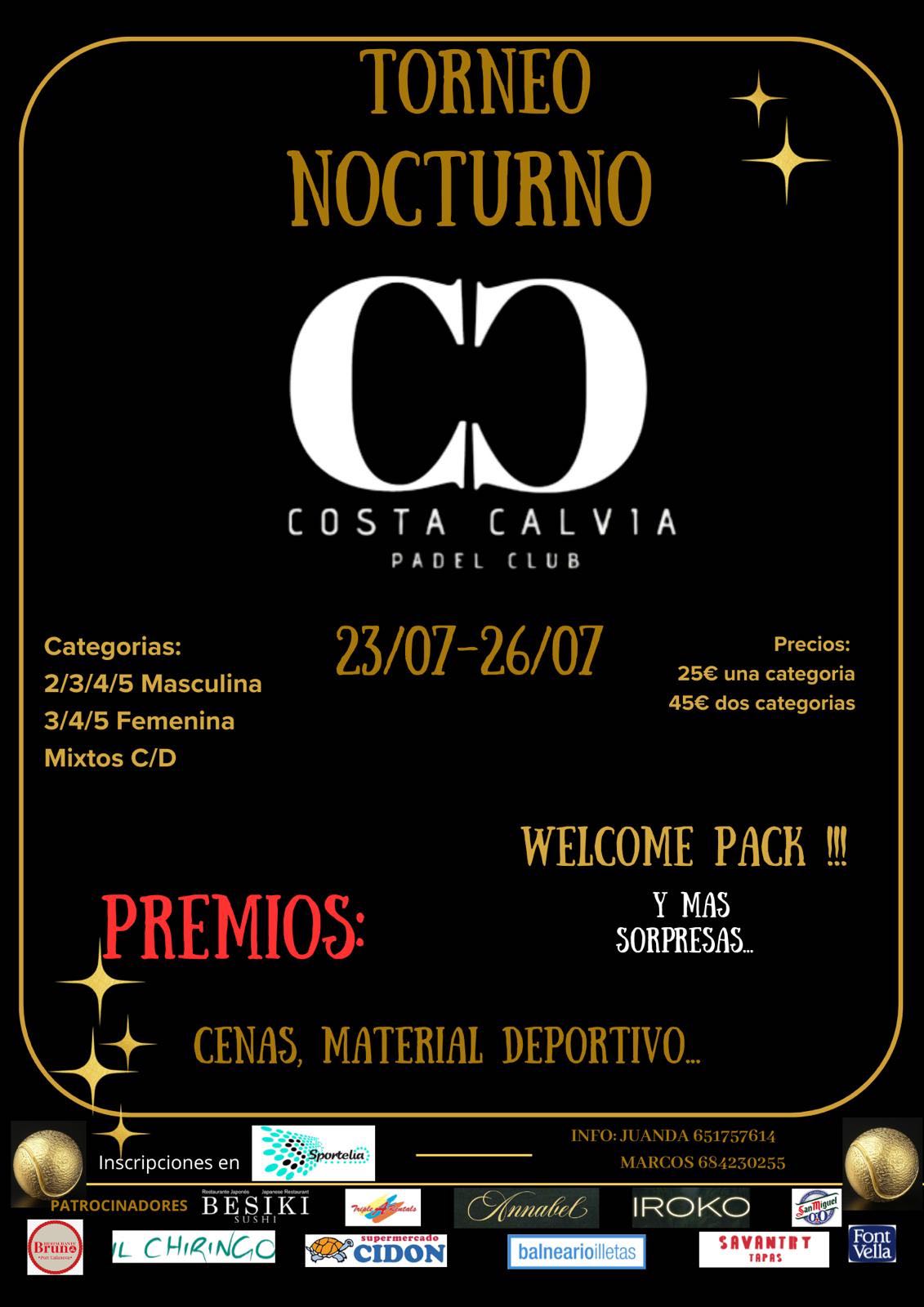Cartel de TORNEO NOCTURNO COSTA CALVIA
