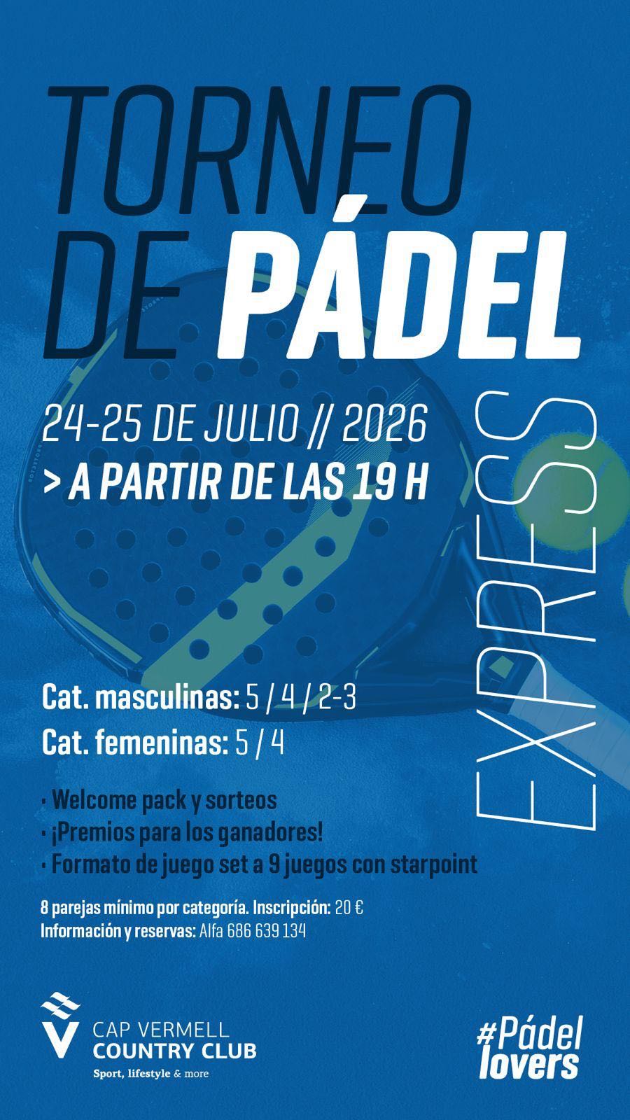 Cartel de Torneo express cap vermell