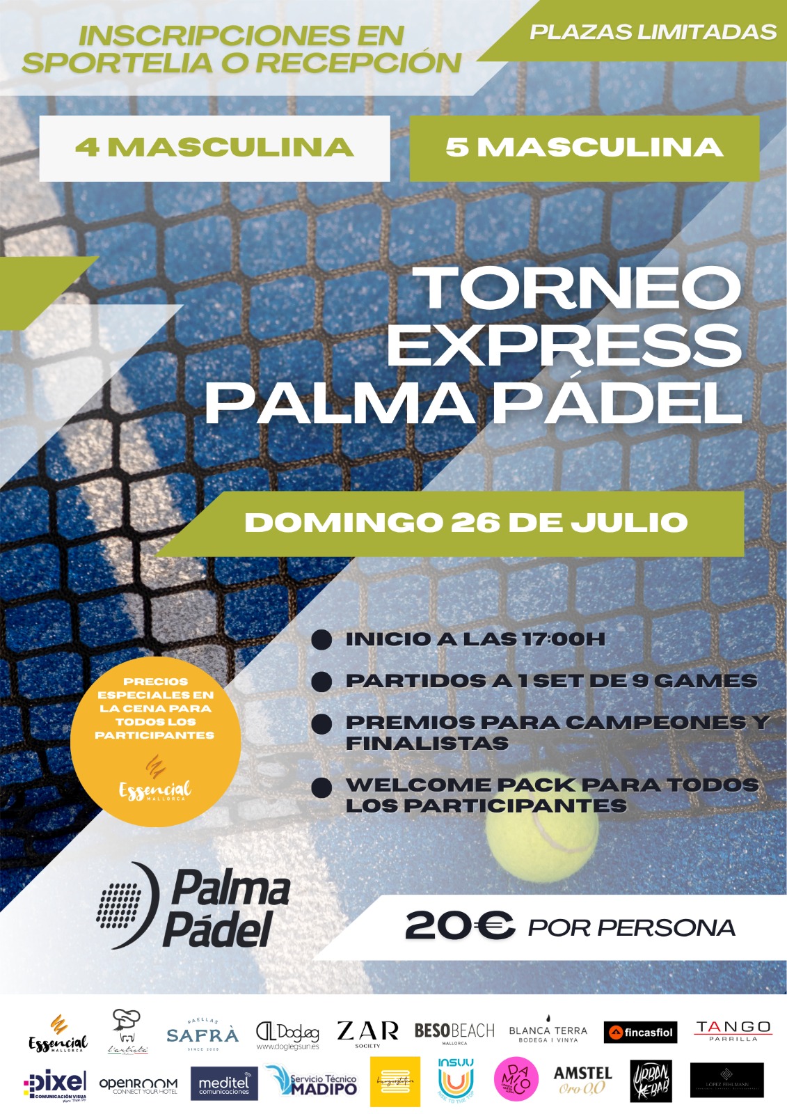 Cartel de Torneo Express Masculino Julio 2026