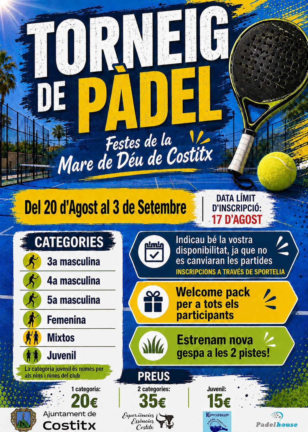 Cartel de TORNEIG FESTES DE LA MARE DE DÉU COSTITX