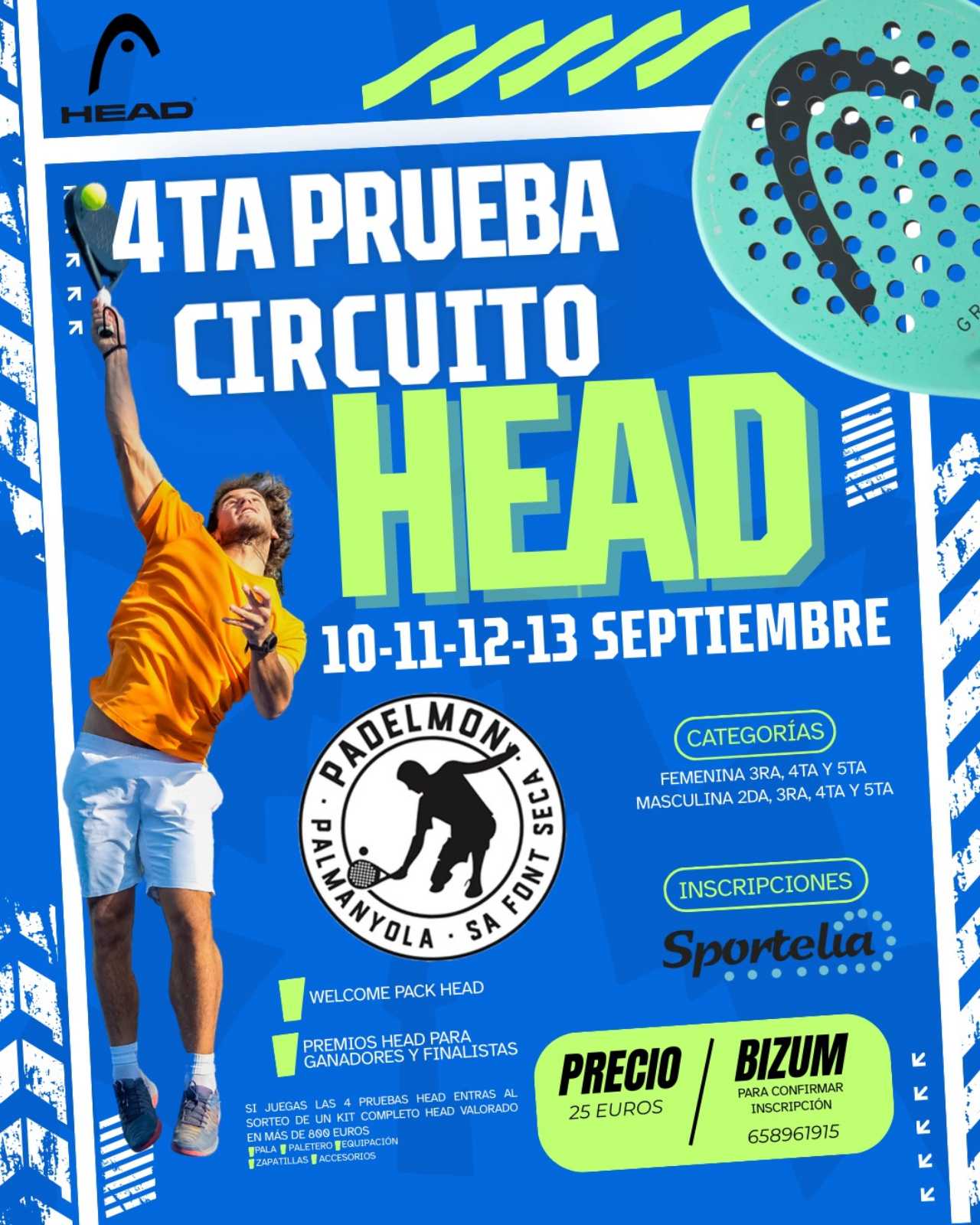 Cartel de 4rta PRUEBA CIRCUITO HEAD
