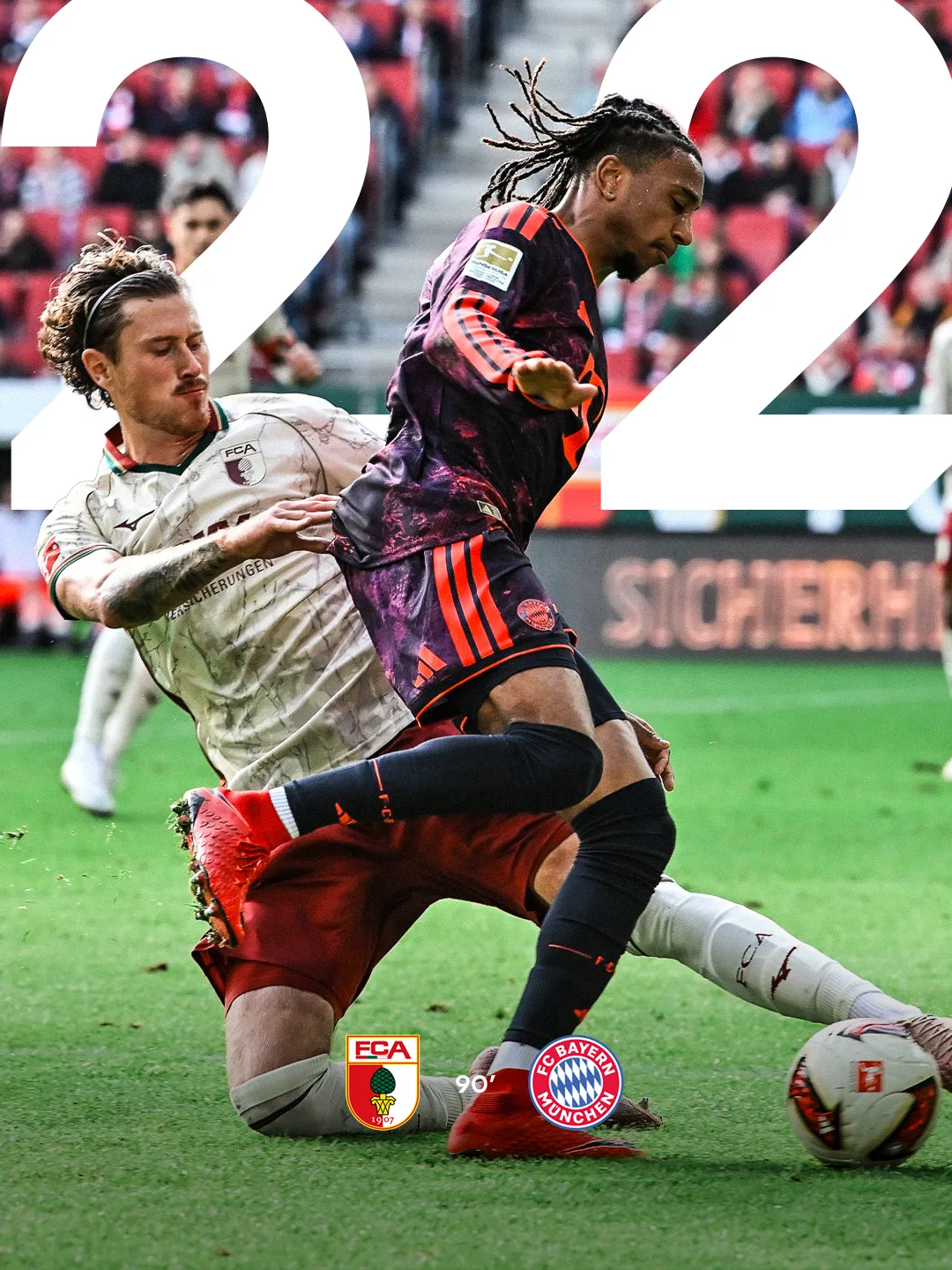 Bayern Munich fight back twice to secure 2-2 draw against Augsburg