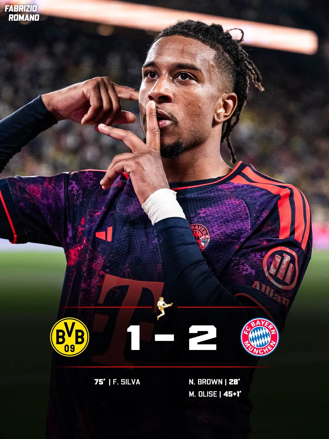 Bayern Munich 2-1 Borussia Dortmund: Michael Olise stars in DFL supercup win