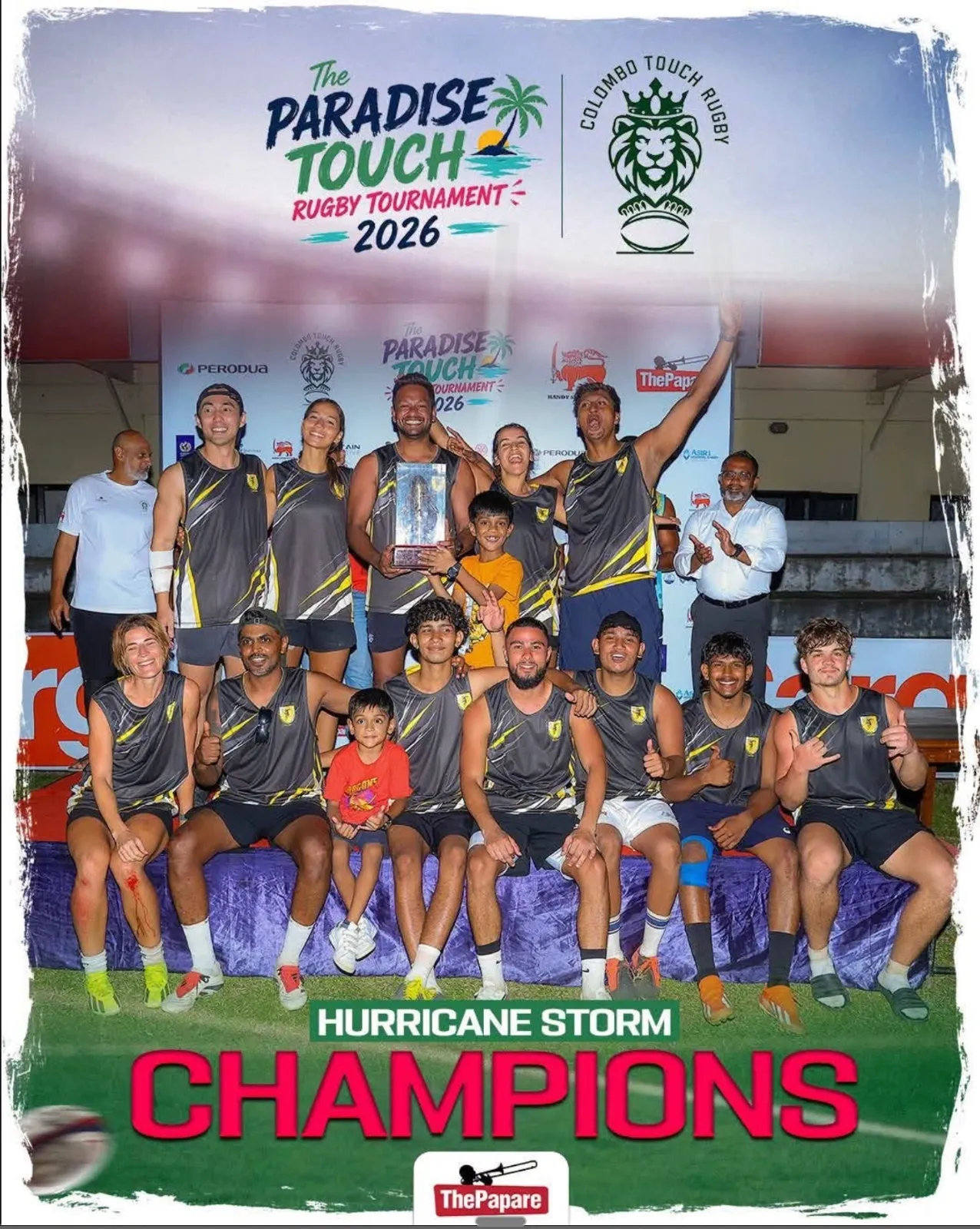Hurricane Storm Touch Rugby Club from Qatar causes a storm in paradise