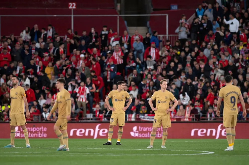 Leaders Barca shocked by Almeria in second Liga defeat
