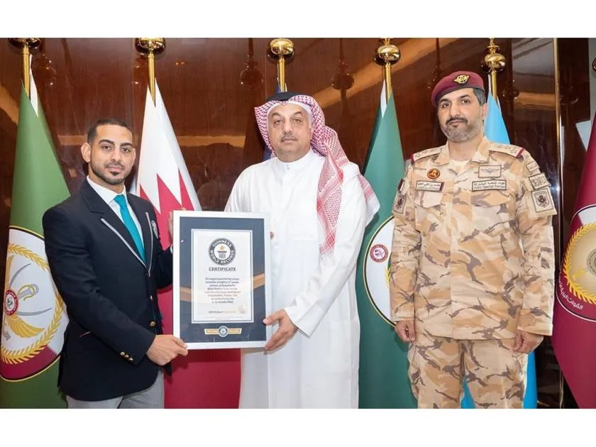 Qatari parachuting team dives into Guinness World Record for 4th time
