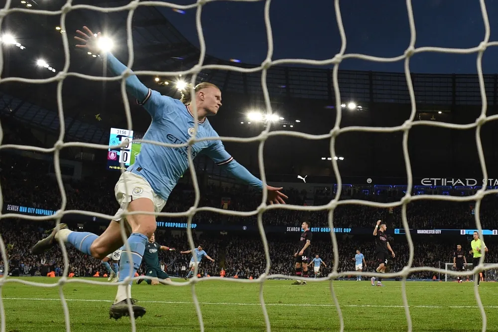 Haaland hits another hat-trick as Man City show Kompany no mercy