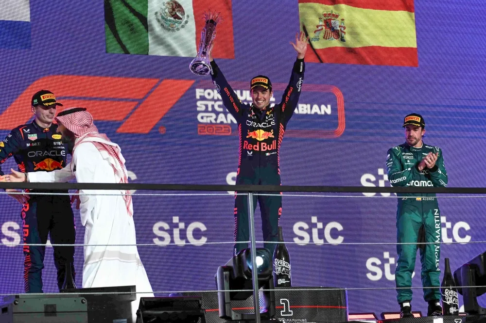 'Street fighter' Perez leads Red Bull sweep in Saudi Arabian GP