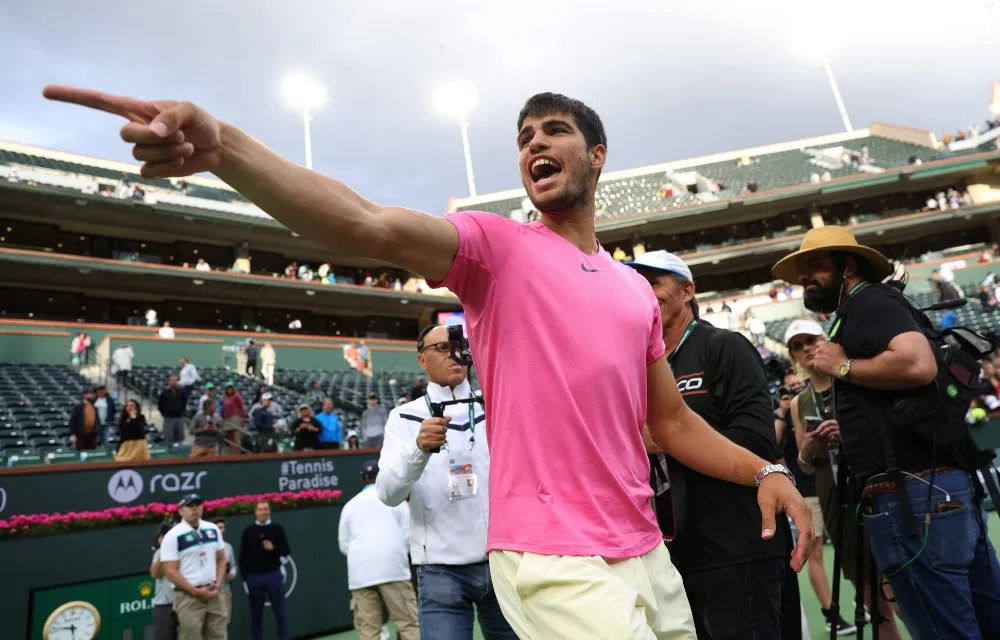 Alcaraz routs Medvedev for Indian Wells title, return to No. 1