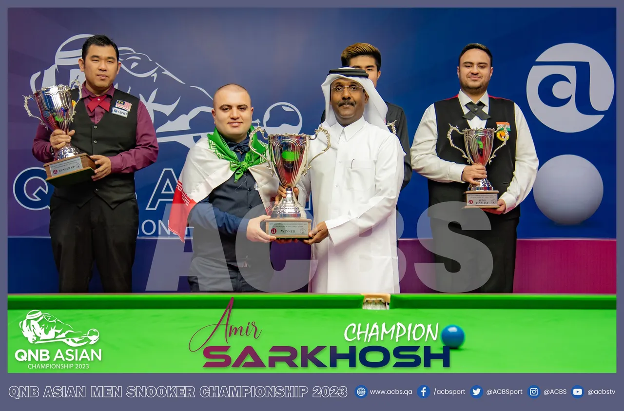 Iran’s Sarkhosh defeats Leong to successfully defend Asian snooker championship title