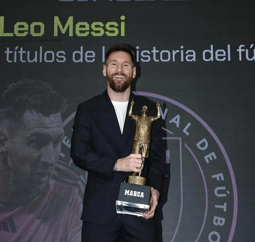 Inter Miami star Lionel Messi receives inaugural MARCA America award