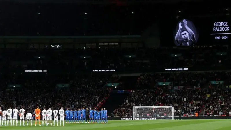 England and Greece players held a minute's silence in remembrance of George…