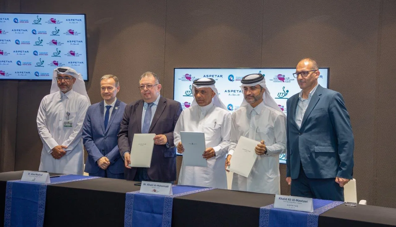Aspetar, Qatar Table Tennis Association, and ITTF sign tripartite agreement for 2025 World Table Tennis Championships