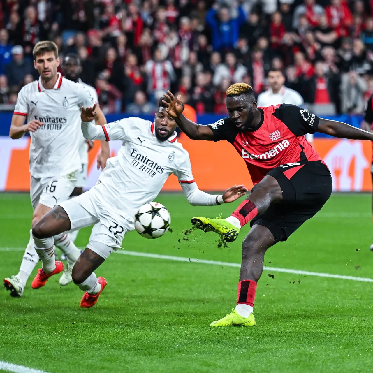 Boniface seals nervy Leverkusen win over Milan