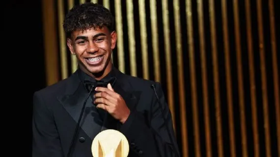 Barcelona's Lamine Yamal becomes youngest Kopa award winner
